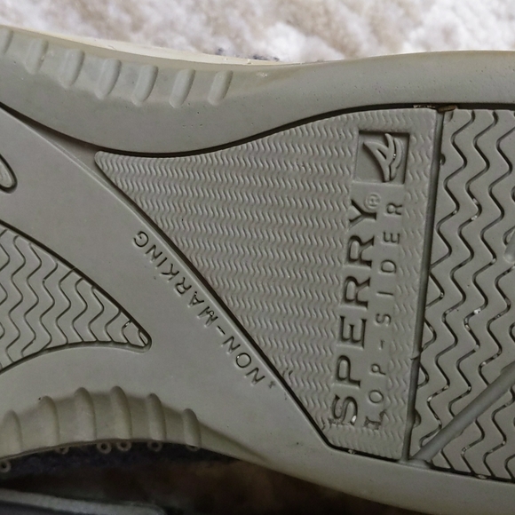 Sperry Top-Sider Sequin Leather Moccasin Shoes 6.5M Tan Gray - Picture 12 of 16